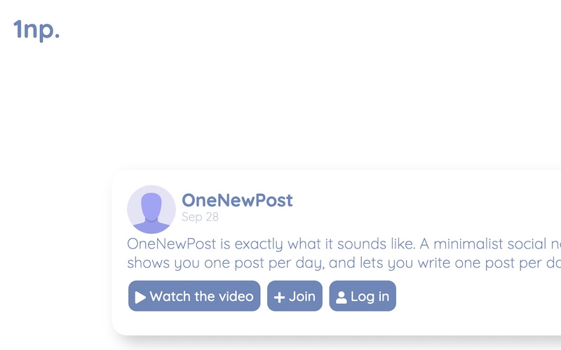 Screenshot of OneNewPost