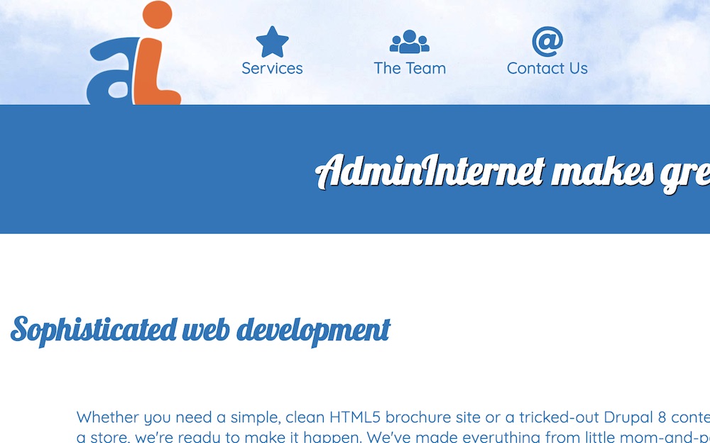 Screenshot of AdminInternet.net