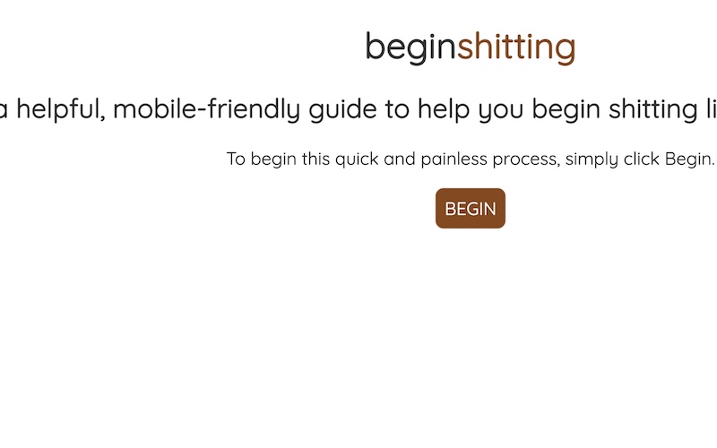 Screenshot of Begin Shitting
